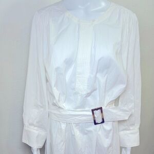 Banana Republic White Long Sleeve Dress